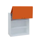 MHVV - 65D horní skříňka boxová, 2 výkloypy, 770x654x440, korpus bílý, výklopy mandarinka